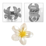 Maxbell Flower Big Hair Claws Clip Fashion Headwear Accessories for Thick Hair Women Pearlescent Yellow