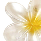Maxbell Flower Big Hair Claws Clip Fashion Headwear Accessories for Thick Hair Women Pearlescent Yellow