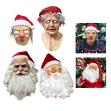 Christmas Latex Mask Realistic Full Face Mask for Holiday Theaters Carnivals Clown