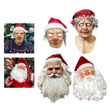 Christmas Latex Mask Realistic Full Face Mask for Holiday Theaters Carnivals Clown