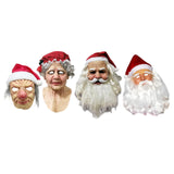 Christmas Latex Mask Realistic Full Face Mask for Holiday Theaters Carnivals Clown