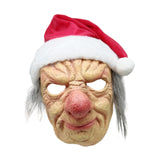 Christmas Latex Mask Realistic Full Face Mask for Holiday Theaters Carnivals Clown