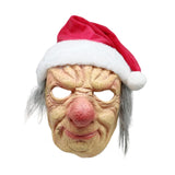 Christmas Latex Mask Realistic Full Face Mask for Holiday Theaters Carnivals Clown