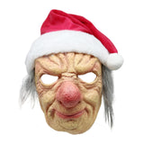 Christmas Latex Mask Realistic Full Face Mask for Holiday Theaters Carnivals Clown