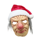 Christmas Latex Mask Realistic Full Face Mask for Holiday Theaters Carnivals Clown