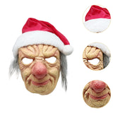 Christmas Latex Mask Realistic Full Face Mask for Holiday Theaters Carnivals Clown