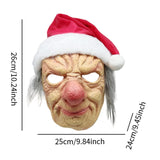 Christmas Latex Mask Realistic Full Face Mask for Holiday Theaters Carnivals Clown