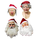 Christmas Latex Mask Realistic Full Face Mask for Holiday Theaters Carnivals Clown