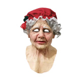 Christmas Latex Mask Realistic Full Face Mask for Holiday Theaters Carnivals Grandma