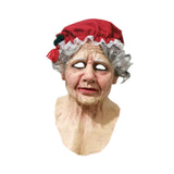 Christmas Latex Mask Realistic Full Face Mask for Holiday Theaters Carnivals Grandma