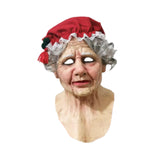 Christmas Latex Mask Realistic Full Face Mask for Holiday Theaters Carnivals Grandma