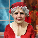 Christmas Latex Mask Realistic Full Face Mask for Holiday Theaters Carnivals Grandma