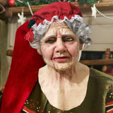 Christmas Latex Mask Realistic Full Face Mask for Holiday Theaters Carnivals Grandma