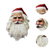 Christmas Latex Mask Realistic Full Face Mask for Holiday Theaters Carnivals Grandpa B