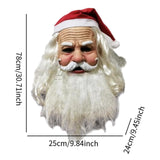 Christmas Latex Mask Realistic Full Face Mask for Holiday Theaters Carnivals Grandpa B