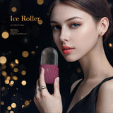 Maxbell Ice Roll for Face Massage Tool Easy to Use Facial Massage Roller for Girls rose red