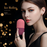 Maxbell Ice Roll for Face Massage Tool Easy to Use Facial Massage Roller for Girls rose red