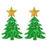 Maxbell Christmas Drop Earrings Trendy Decor for Dating Christmas Gift Birthday Gift green