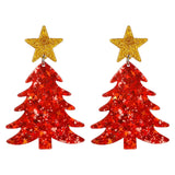 Maxbell Christmas Drop Earrings Trendy Decor for Dating Christmas Gift Birthday Gift red