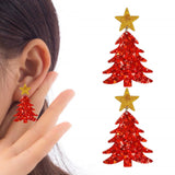 Maxbell Christmas Drop Earrings Trendy Decor for Dating Christmas Gift Birthday Gift red