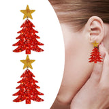 Maxbell Christmas Drop Earrings Trendy Decor for Dating Christmas Gift Birthday Gift red