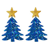 Maxbell Christmas Drop Earrings Trendy Decor for Dating Christmas Gift Birthday Gift blue
