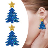 Maxbell Christmas Drop Earrings Trendy Decor for Dating Christmas Gift Birthday Gift blue