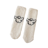 Maxbell Slipper Grip Soft Socks Casual Womens Fuzzy Socks for Friends Birthday Lover White