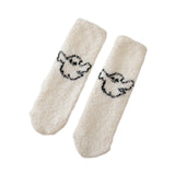 Maxbell Slipper Grip Soft Socks Casual Womens Fuzzy Socks for Friends Birthday Lover White