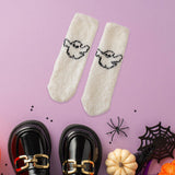 Maxbell Slipper Grip Soft Socks Casual Womens Fuzzy Socks for Friends Birthday Lover White