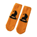 Maxbell Slipper Grip Soft Socks Casual Womens Fuzzy Socks for Friends Birthday Lover Orange