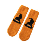 Maxbell Slipper Grip Soft Socks Casual Womens Fuzzy Socks for Friends Birthday Lover Orange