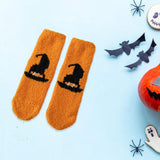 Maxbell Slipper Grip Soft Socks Casual Womens Fuzzy Socks for Friends Birthday Lover Orange