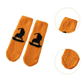 Maxbell Slipper Grip Soft Socks Casual Womens Fuzzy Socks for Friends Birthday Lover Orange