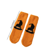 Maxbell Slipper Grip Soft Socks Casual Womens Fuzzy Socks for Friends Birthday Lover Orange