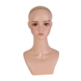 Female Mannequin Head Display Stand Cosmetology for Glasses Cap Hair Styling