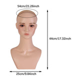 Female Mannequin Head Display Stand Cosmetology for Glasses Cap Hair Styling