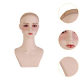 Female Mannequin Head with Shoulder Wig Holder for Wig Making Hat Eyeglasses