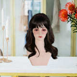 Female Mannequin Head with Shoulder Wig Holder for Wig Making Hat Eyeglasses