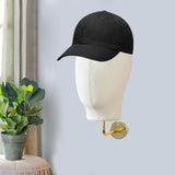 Mannequin Head Model Wall Mount Wig Holder for Hats Shopping Mall Barbershop Beige linen