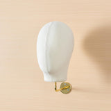 Mannequin Head Model Wall Mount Wig Holder for Hats Shopping Mall Barbershop Beige linen