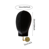 Mannequin Head Model Wall Mount Wig Holder for Hats Shopping Mall Barbershop Black velvet