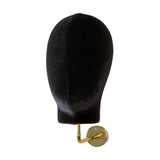 Mannequin Head Model Wall Mount Wig Holder for Hats Shopping Mall Barbershop Black velvet