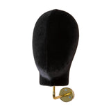 Mannequin Head Model Wall Mount Wig Holder for Hats Shopping Mall Barbershop Black velvet