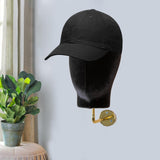 Mannequin Head Model Wall Mount Wig Holder for Hats Shopping Mall Barbershop Black velvet