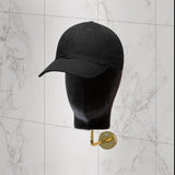 Mannequin Head Model Wall Mount Wig Holder for Hats Shopping Mall Barbershop Black velvet