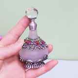 Maxbell Perfume Bottle Glass Portable Refillable Empty Bottle for Girls Ladies Women violet