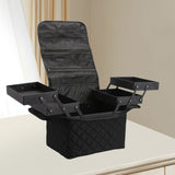 Maxbell Travel Makeup Bag Tote Cosmetic Organizer Case for Travel Outdoor Activities Matte Black