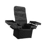 Maxbell Travel Makeup Bag Tote Cosmetic Organizer Case for Travel Outdoor Activities Matte Black