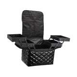 Maxbell Travel Makeup Bag Tote Cosmetic Organizer Case for Travel Outdoor Activities Glossy Black